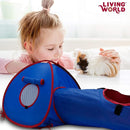 Living World Tent for Pets, Blue/Red