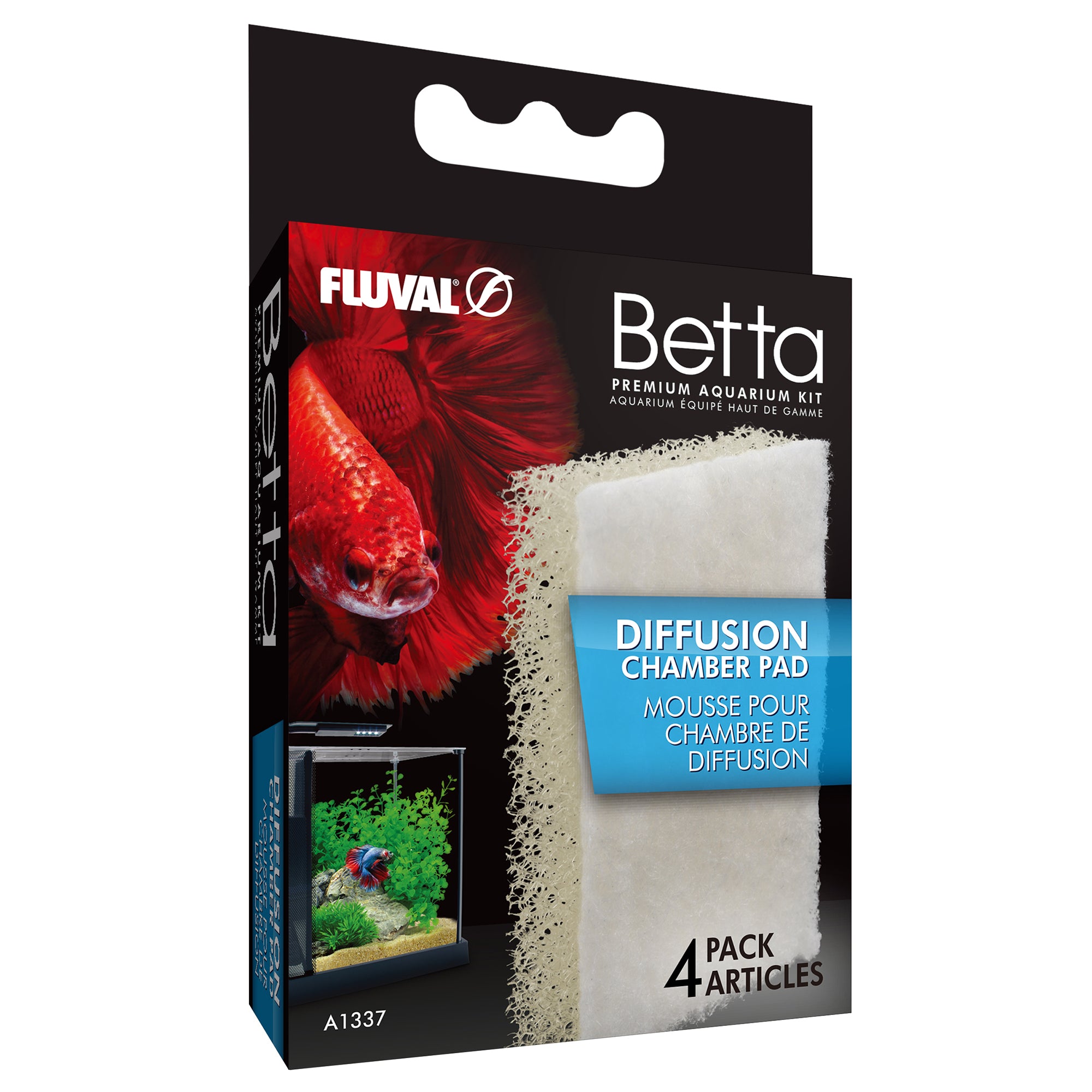 Fluval Betta Diffusion Chamber Pad - 4 pack - For Betta Premium Aquari
