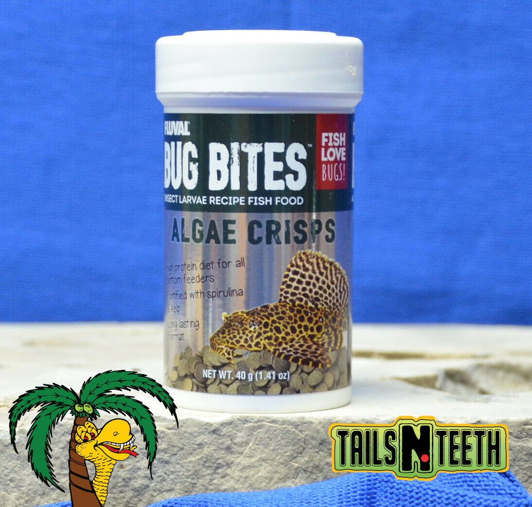 Fluval Bug Bites Algae Crisps – 100 g – 3.52 oz Fluval Bug Bites Algae Crisps – 100 g – 3.52 oz