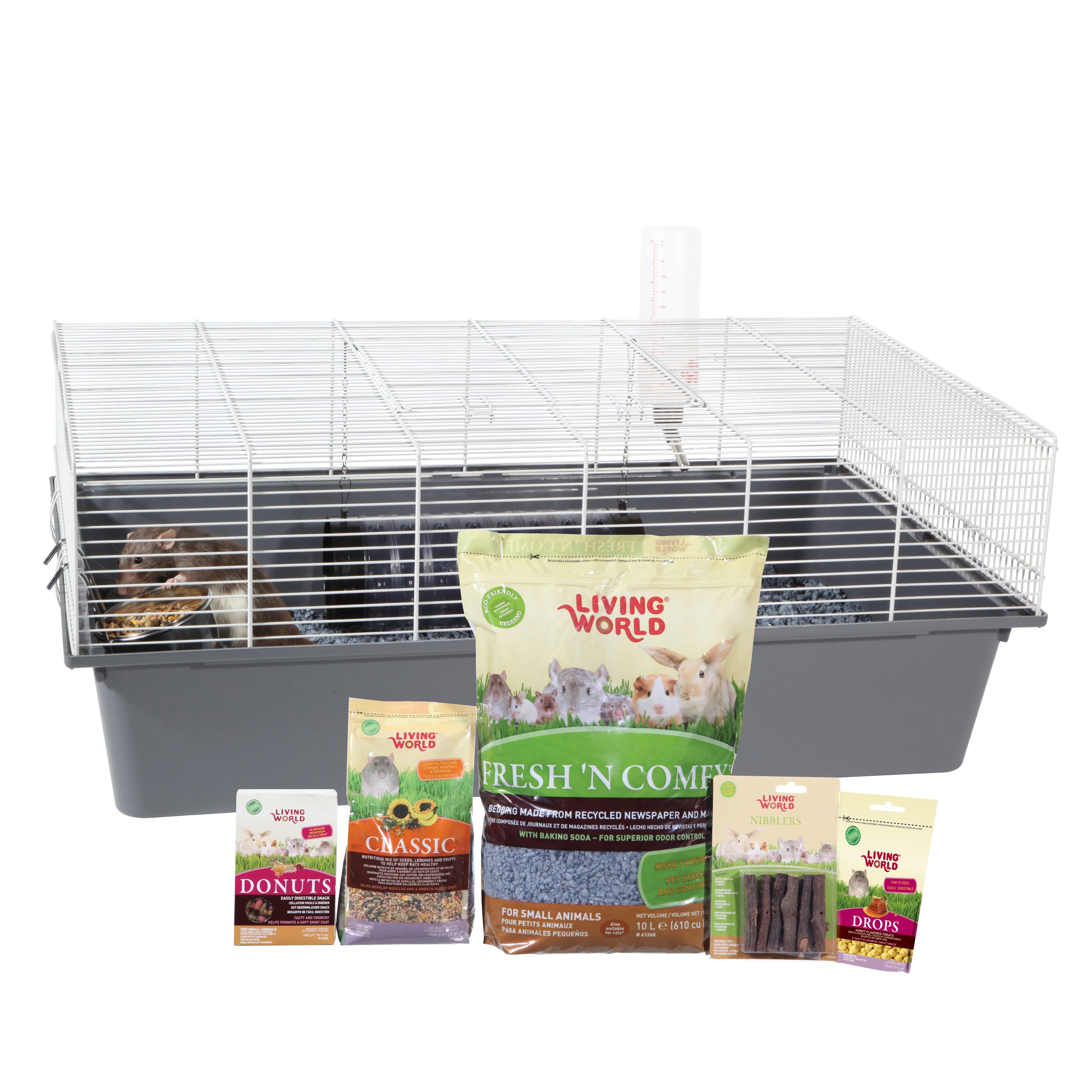 Living World Rat Starter Kit - 78 cm L x 48 cm W x 31 cm H (30.7in x 1