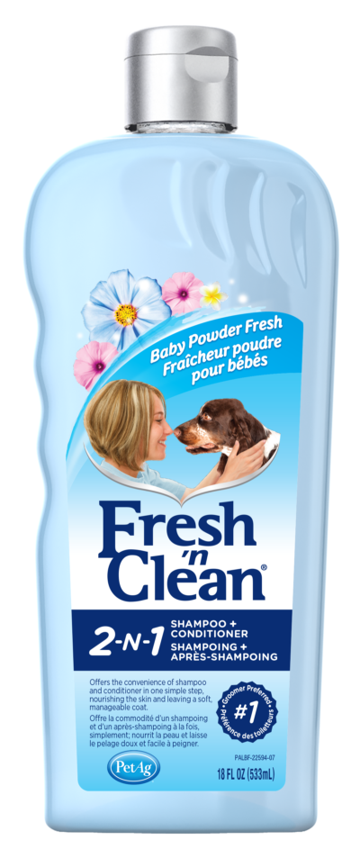 Petag Fresh n Clean 2 N 1 Conditioning Shampoo Baby Powder Scent 18 oz