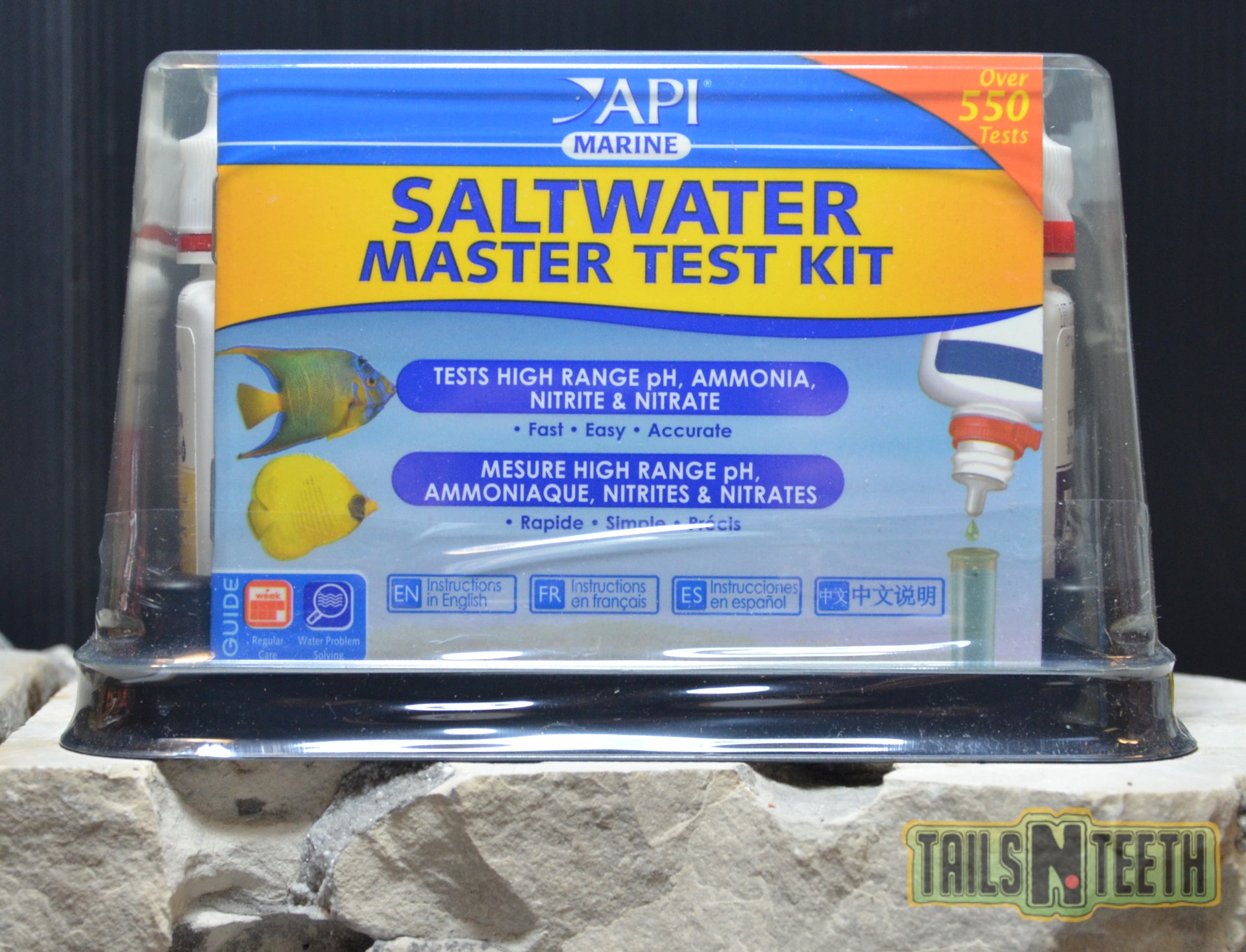 API Saltwater Master Test Kit - Hi Range pH, Ammonia, Nitrite, Nitrate