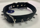 ANGEL "Amsterdam Spiked" Leather Collar 20" x 1" (Black)