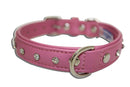 ANGEL "Athens Replica Diamonds" Leather Collar 22" x 1" (Pink)