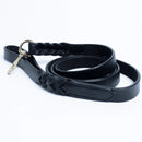 ANGEL "Braided" Leather Leash 48" x 1" (Black)