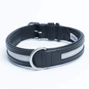 ANGEL "New York Reflective" Leather Collar 24" x 1.5" (Black)