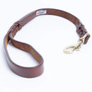 ANGEL Braided Leather Traffic Leash 2' 3/4" (Brown)