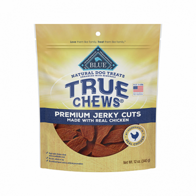 BLUE BUFFALO TRUE CHEWS PREMIUM JERKY CUTS CHICKEN NATURAL DOG TREATS 12OZ