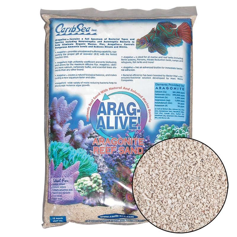 Carib Sea Arag-Alive! Special Grade Reef Sand - 20 lb