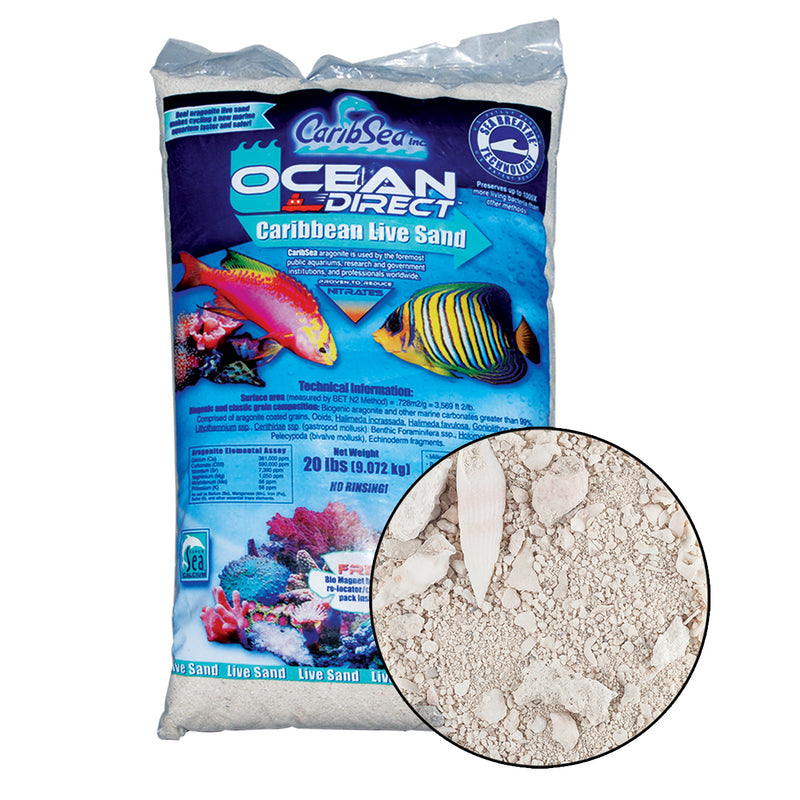 Carib Sea Ocean Direct Caribbean Live Sand - 20 lb