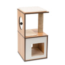 Catit Vesper V-Box - Walnut - Small - 37 x 37 x 72.5 cm