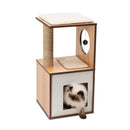 Catit Vesper V-Box - Walnut - Small - 37 x 37 x 72.5 cm