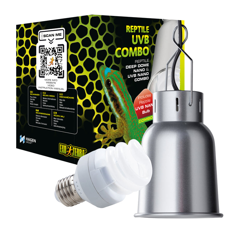 Exo Terra Deep Dome Fixture and UVB Combo - NANO