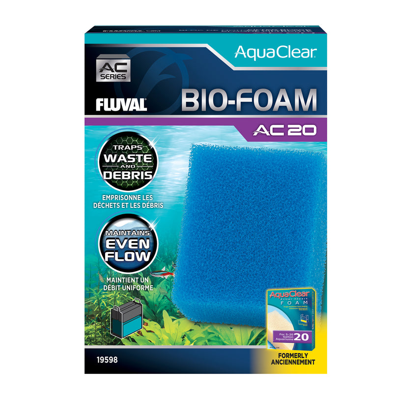 Fluval AquaClear 20 Bio-Foam Filter Insert - Blue - 1 pack