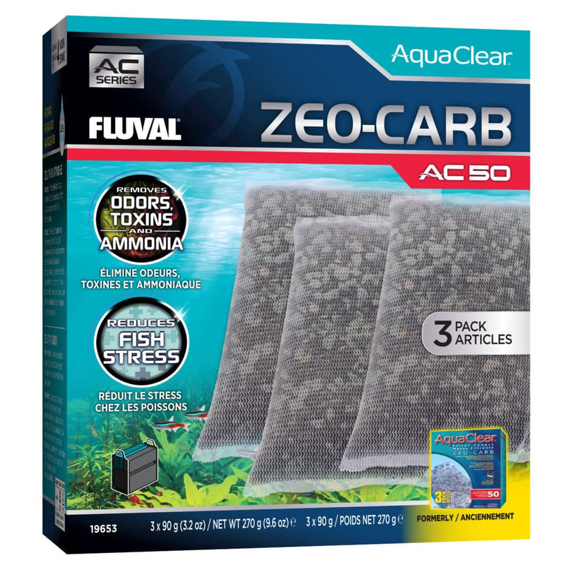 Fluval AquaClear 50 Zeo-Carb - 3 pack - 270 g (9.5 oz)