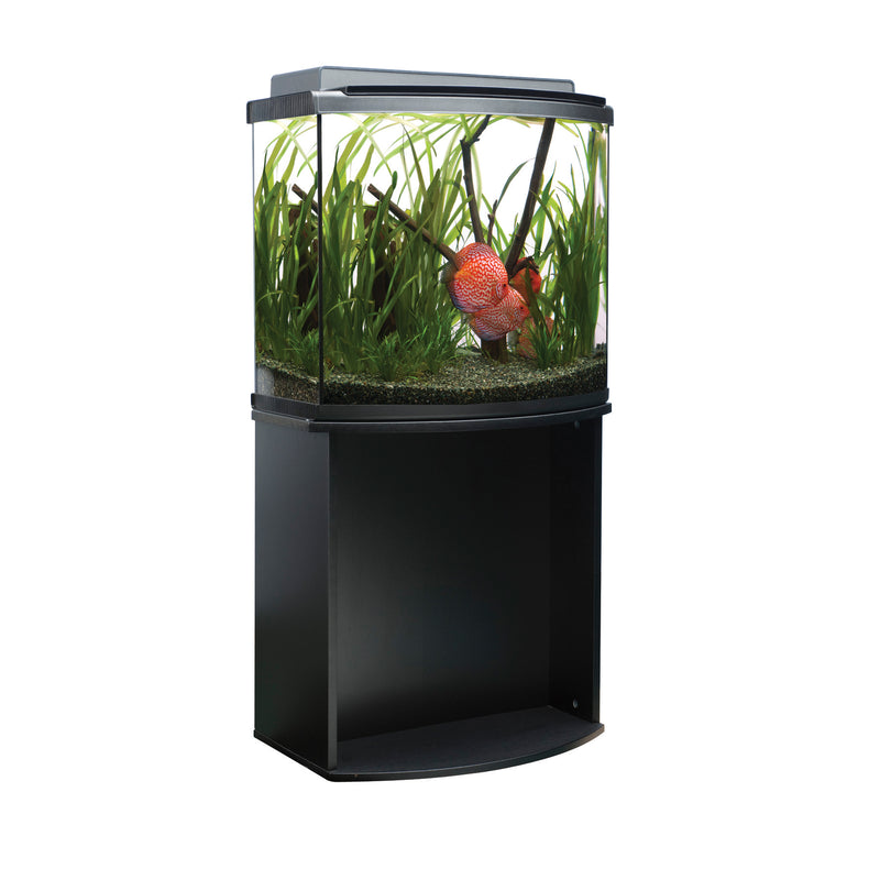 Fluval Bow Front Aquarium Stand - 24.75in x 15in x 26in (63 cm x 38 cm x 66 cm) - Black - STAND ONLY