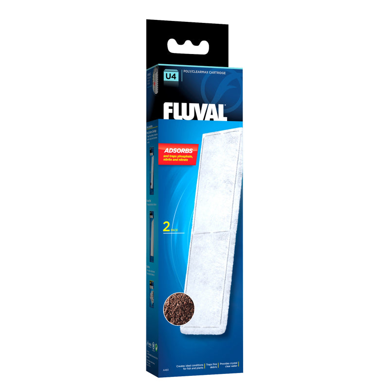 Fluval U4 Filter Media - Poly/Clearmax Cartridge - 2-pack - A483