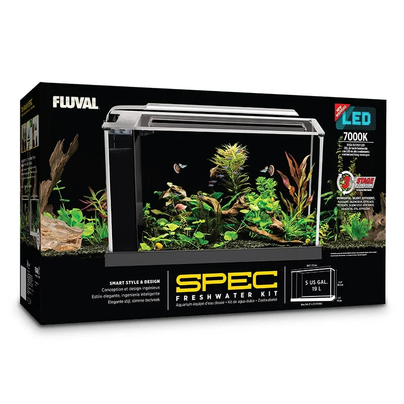 Fluval Spec Aquarium Kit, 5 US Gal / 19 L - Black 10516