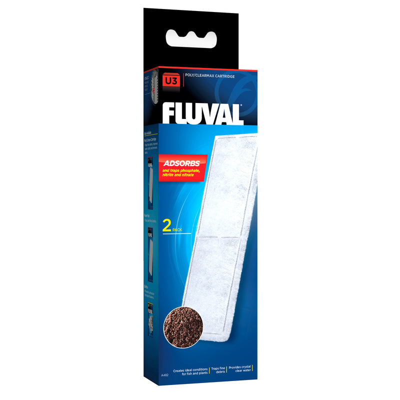 Fluval U3 Filter Media - Poly/Clearmax Cartridge - 2-pack - A482