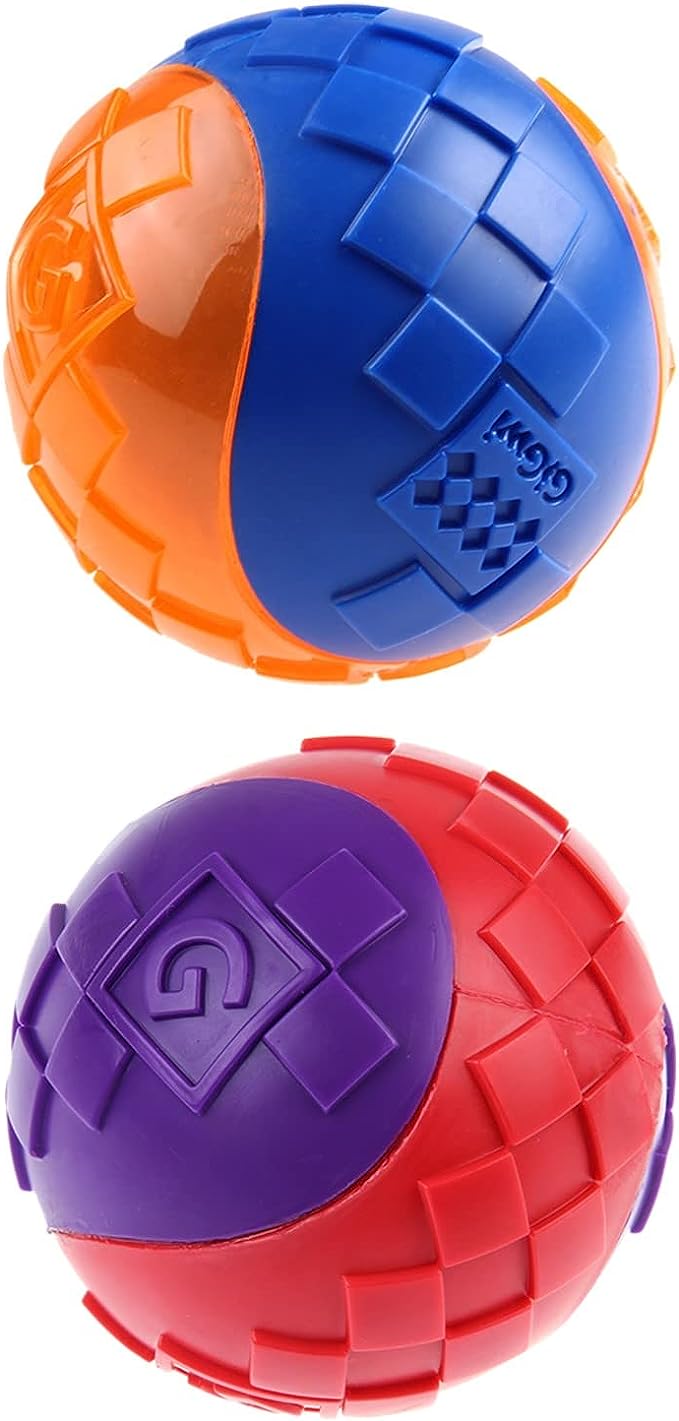 GiGwi Squeaker Ball Set Multi-Colour Medium 6410 2 Pcs