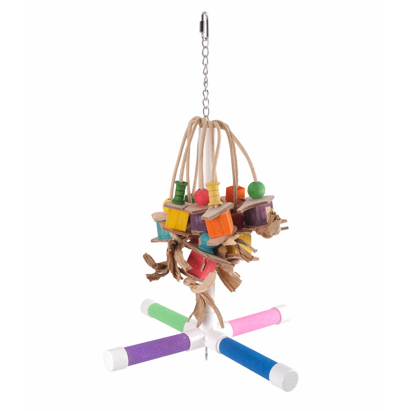 HARI ACTIVE.PLAY - 4-Way Perch Swing & Toy - 36.8 cm x 34.3 cm (14.5 x 13.5 in)