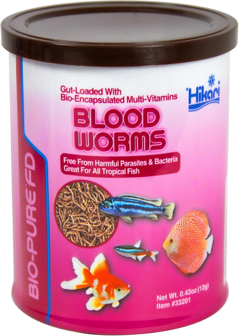 Hikari Bio-Pure Freeze Dried Blood Worms for Pets, 0.42-Ounce