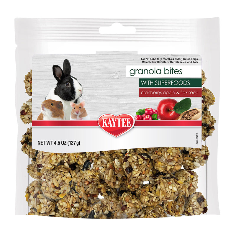 KAYTEE Granola Bites with Superfoods - Cranberry, Apple, & Flax Seed