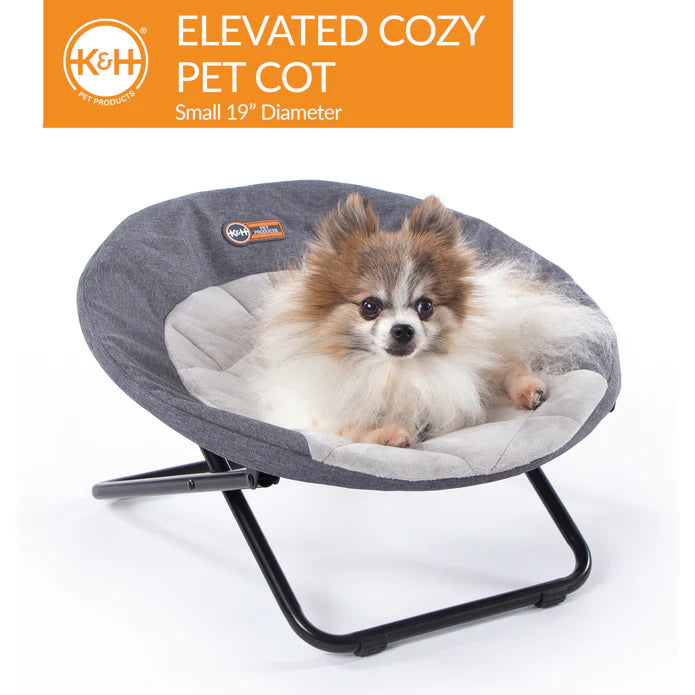 K&H PET PRODUCTS ELEVATED COZY COT CLASSY GREY SMALL
