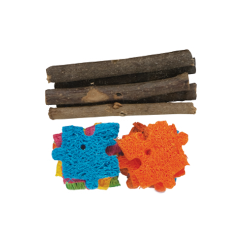 KAYTEE COMBO CHEWS APPLEWOOD & CRISPY PUZZLE