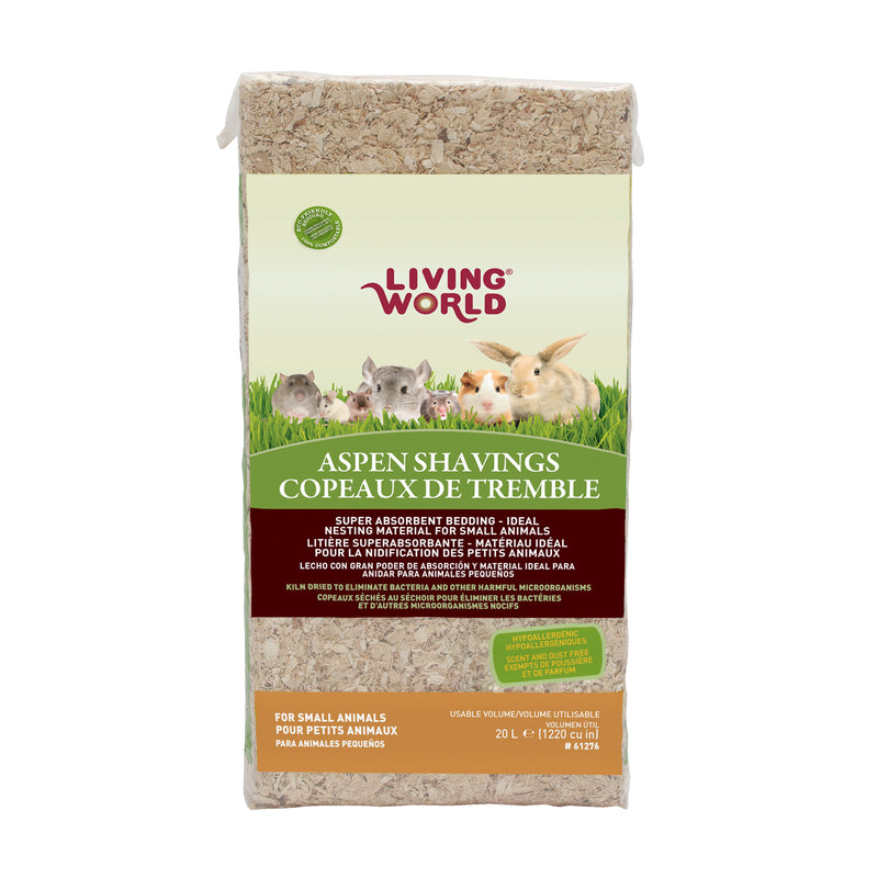 Living World  Aspen Shavings - 20 L (1200 cu in)