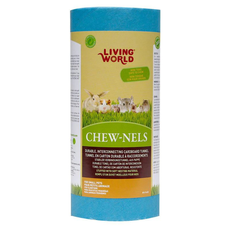 Living World Colourful Cardboard Chew-nels with Nesting material - Small