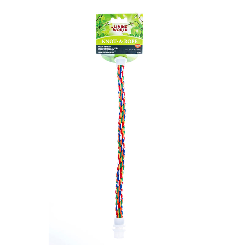 Living World Multi-Coloured Cotton Perch - 16 mm dia x 38 cm L