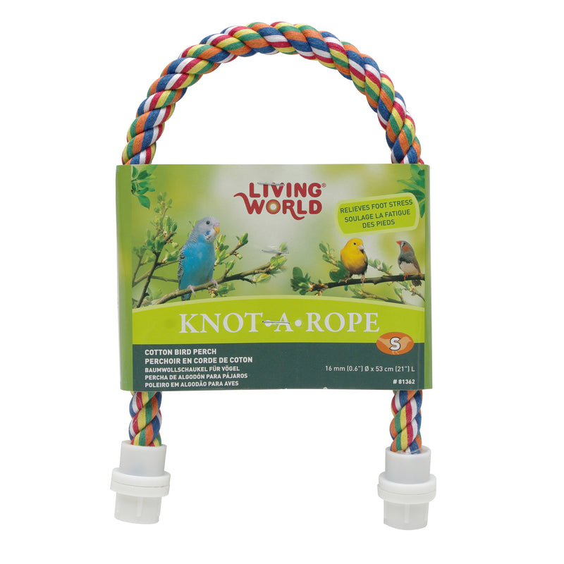 Living World Multi-Coloured Cotton Perch - 16 mm dia x 53 cm L