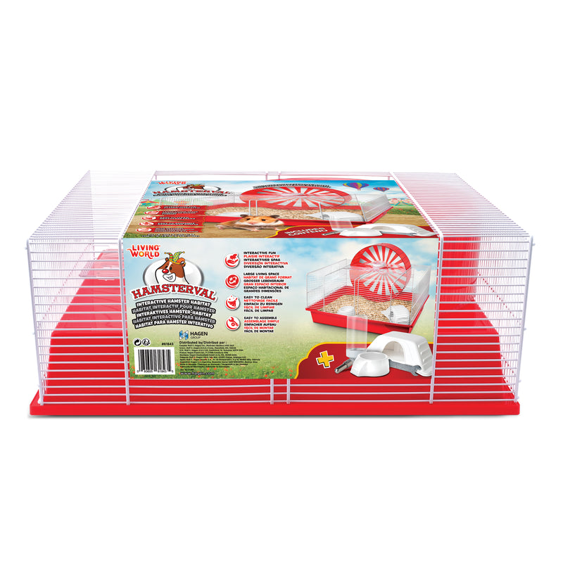 Living World Hamsterval Interactive Hamster Habitat - 50 x 35 x 36 cm (19.7in x 13.8in x 14.2in)