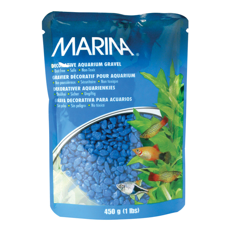 Marina Blue Decorative Aquarium Gravel - 450 g (1 lb)