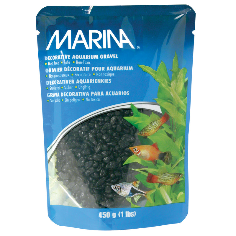 Marina Black Decorative Aquarium Gravel - 450 g (1 lb)