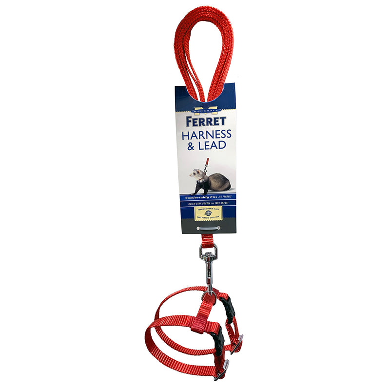 Marshall Ferret Harness and Lead Set - Red