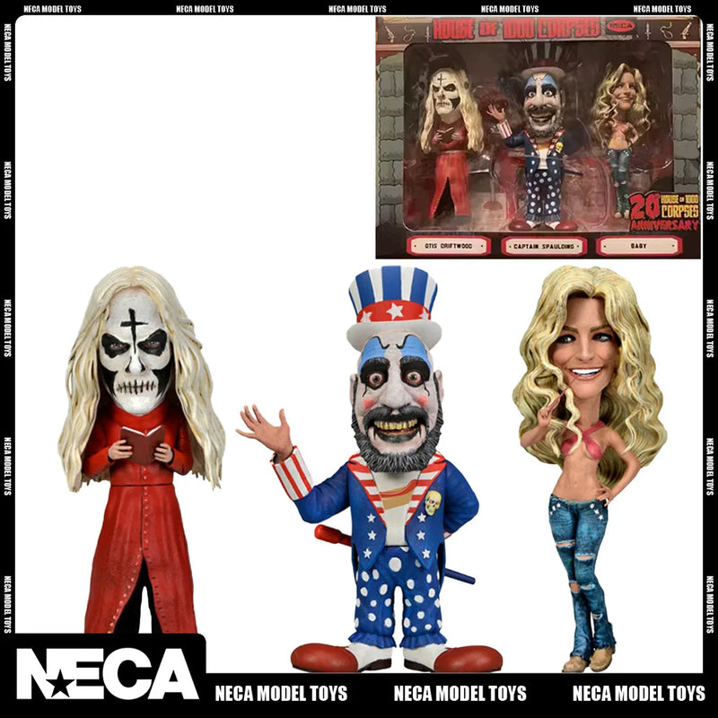 NECA Original 39943 House of 1000 Corpses 20th Anniversary Stylized Figures Little Big Head 3pk