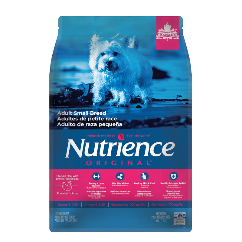 Nutrience Original Adult Small Breed - Chicken Meal with Brown Rice Recipe - 5 kg (11 lbs)