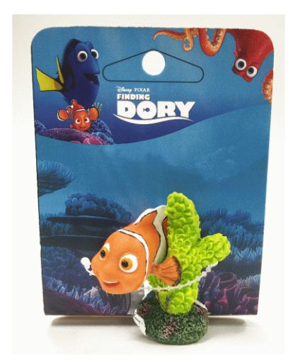 PENN-PLAX FINDING DORY NEMO & Green Coral AQUARIUM ORNAMENT - 4.5cm