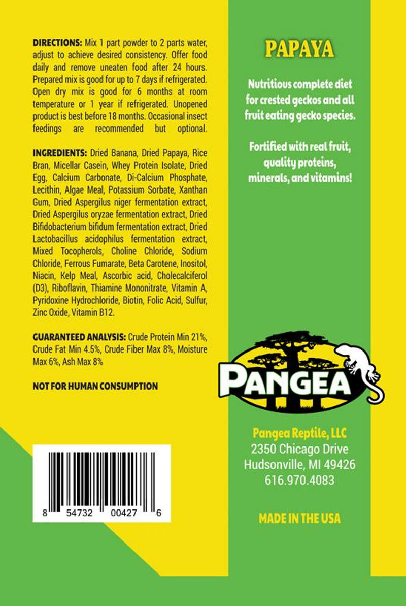 Pangea Fruit Mix with Papaya Complete Gecko Diet 8oz