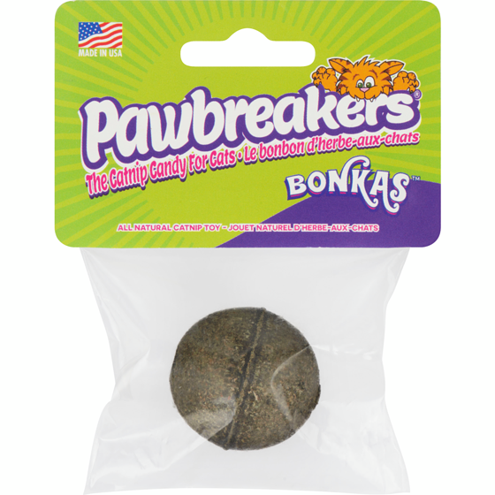 Pawbreakers Bonkas Catnip Compressed Ball, 17-g bag