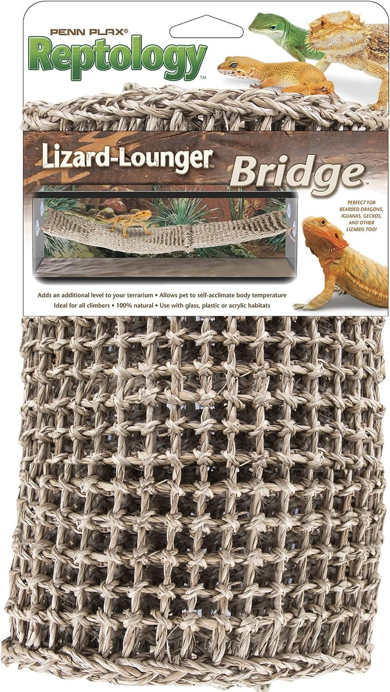 Penn Plax Lizard Lounger - Bridge -Extra Large -38" x 14" Ideal for Climbers - 100% Natural