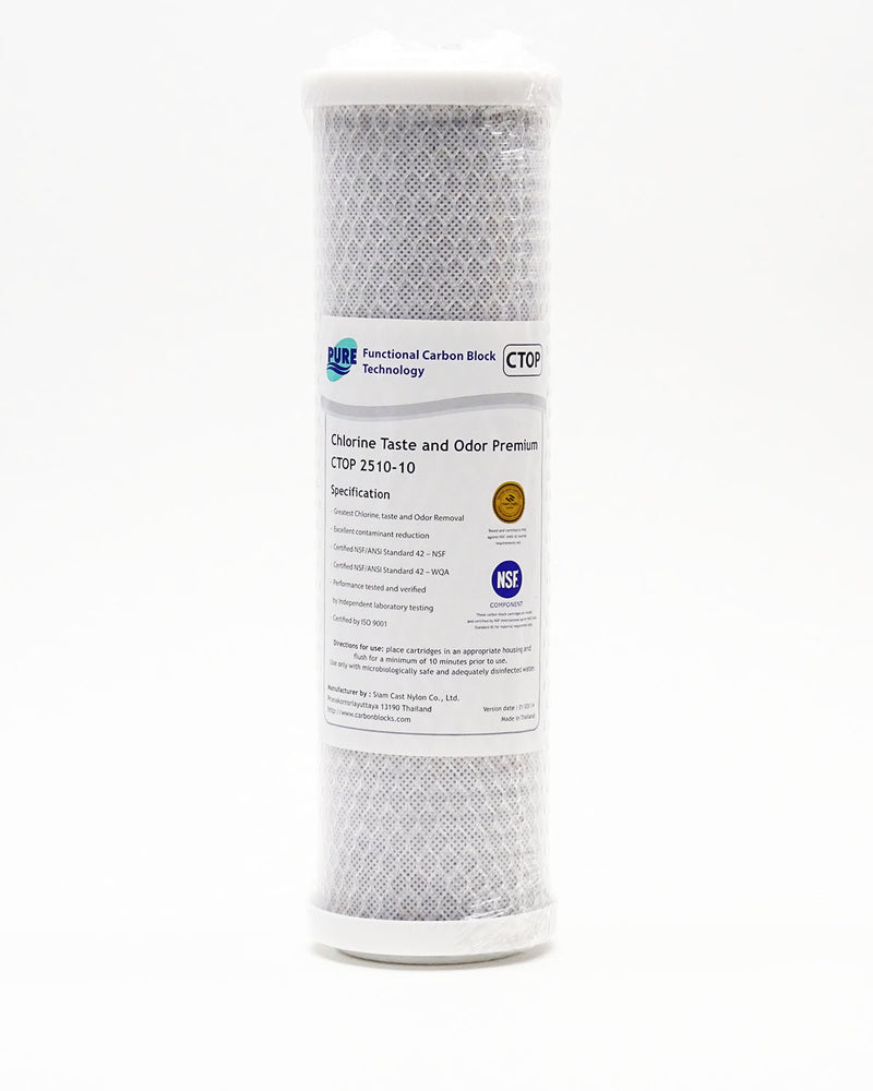 Carbon Block NSF Certified 10" x 2.5" - 10 Micron