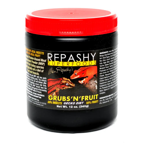 Repashy Superfoods - Grubs 'N' Fruit - 12 oz. - Gecko Diet - 30% Insects / 50% Fruit