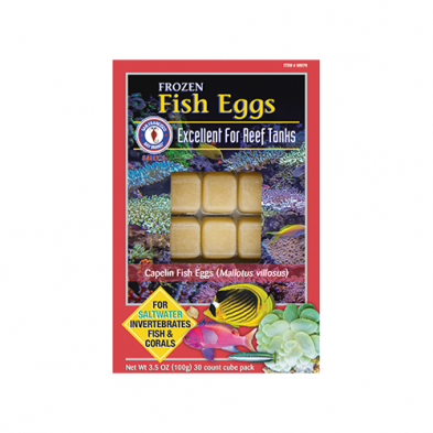 San Francisco Bay Brand Fish Eggs Cubes Single Ingredient Frozen Fish Food 3.5oz