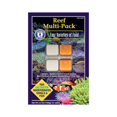 SAN FRANCISCO BAY BRAND REEF MULTI-PACK CUBES FROZEN FISH FOOD 3.5OZ