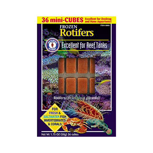 SAN FRANCISCO BAY BRAND ROTIFERS CUBES SINGLE INGREDIENT FROZEN FISH FOOD 1.75OZ