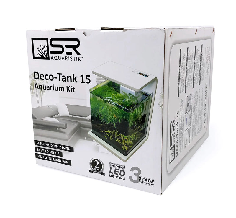 SR AQUARISTIK DECO TANK 15 AQUARIUM - WHITE