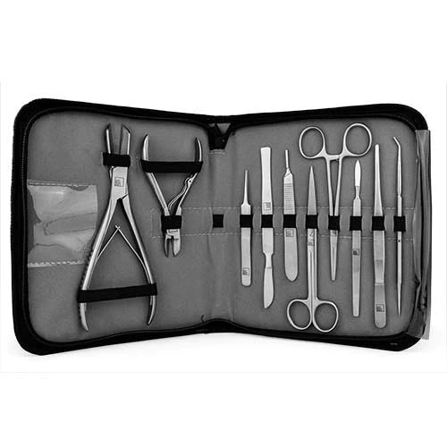 SR AQUARISTIK STAINLESS STEEL FRAGGING TOOL KIT WITH DELUXE CASE (15 PCS)